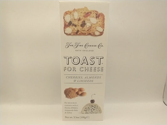 Toasts for Cheeses with Cherries, Almonds, and Linseed