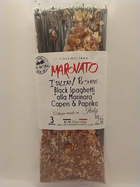 Marovato Black Spaghetti alla Marinara Capers and Paprika