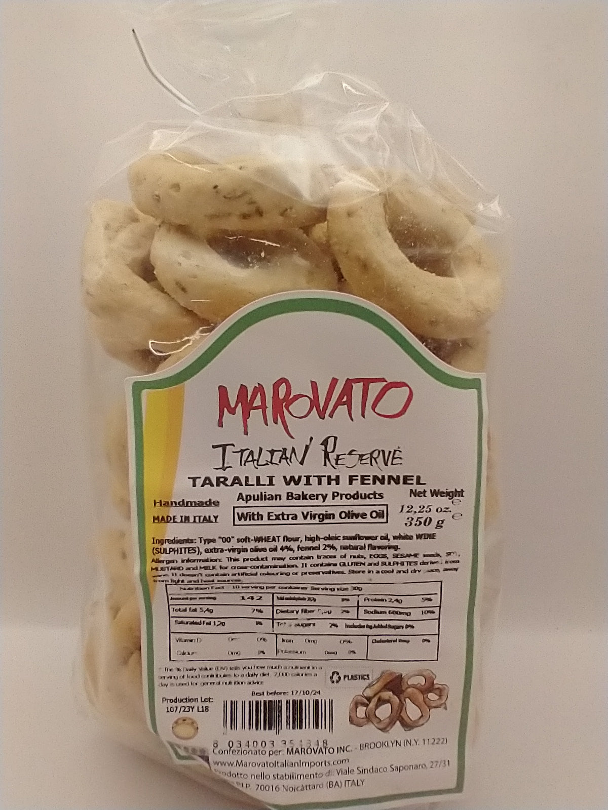 Cianciullo Tarallini with Fennel Taralli