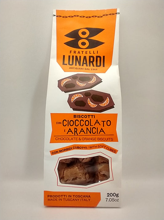 Fratelli Lunardi Biscotti with chocolate and orange