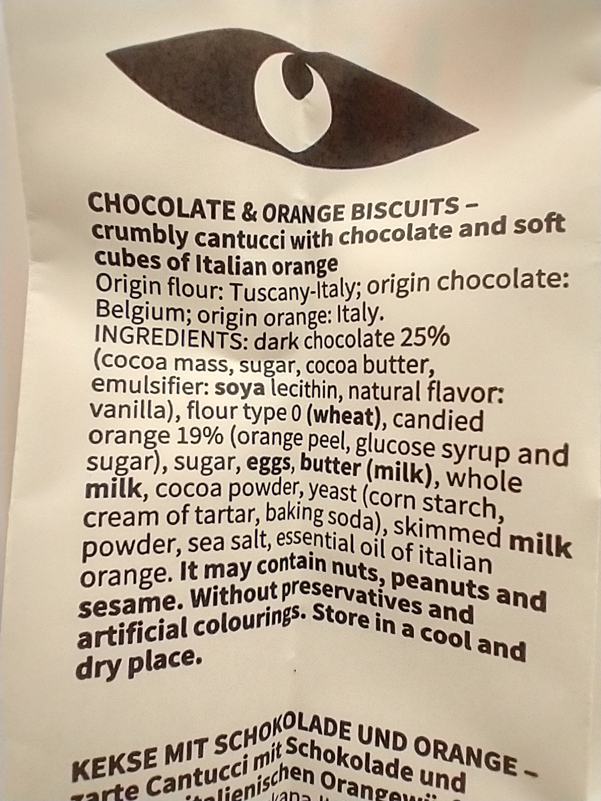 Fratelli Lunardi Biscotti with chocolate and orange