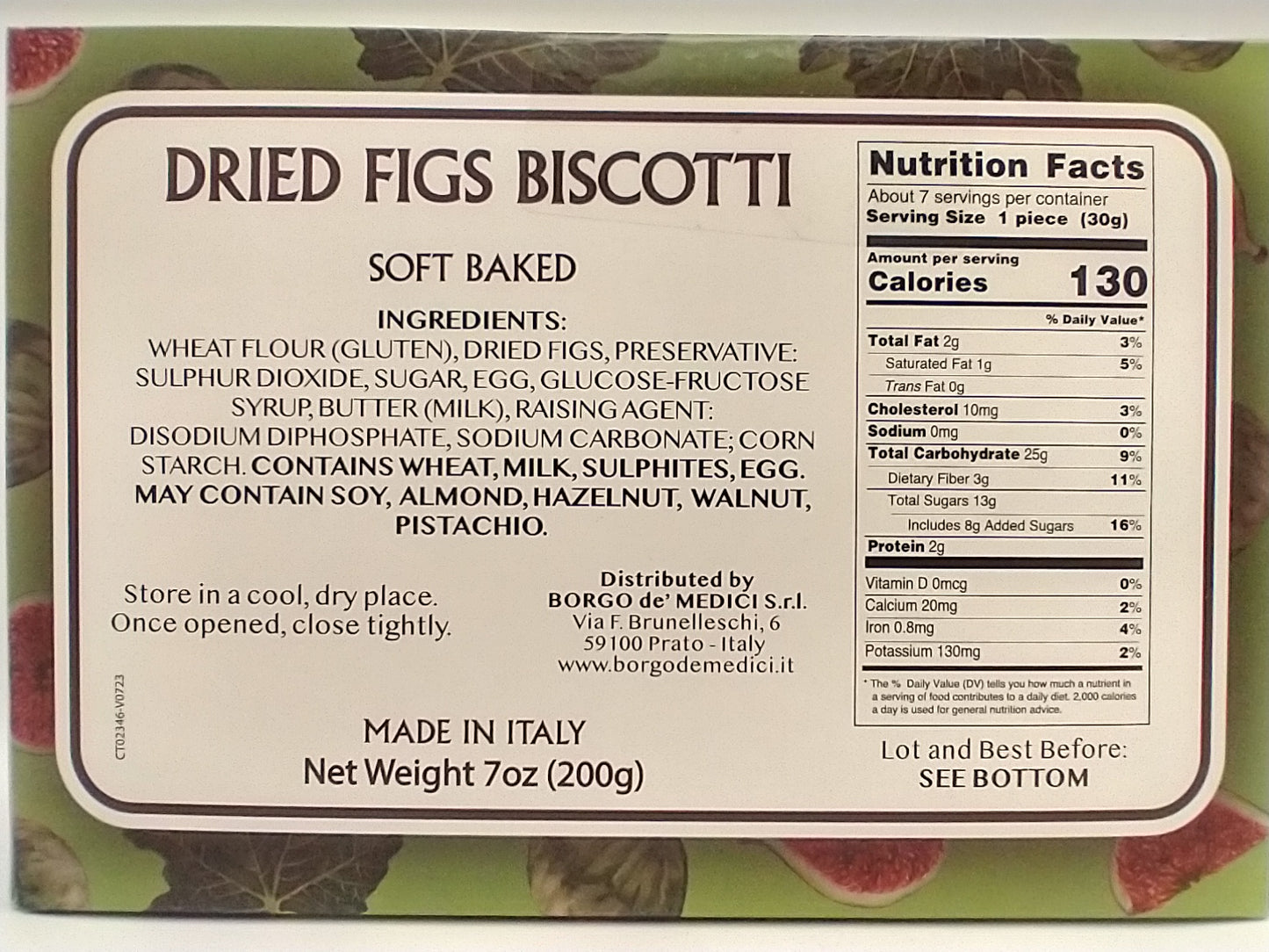 Borgo de' Medici Dried figs Biscotti soft baked