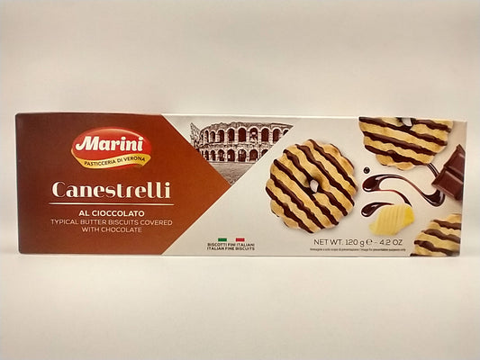Marini Canestrelli Butter Biscuits Covered with Chocolate