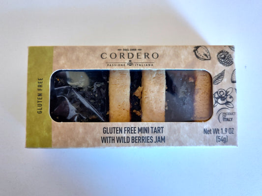 Cordero Gluten Free Cornmeal Mini Tart with Wild berries jam