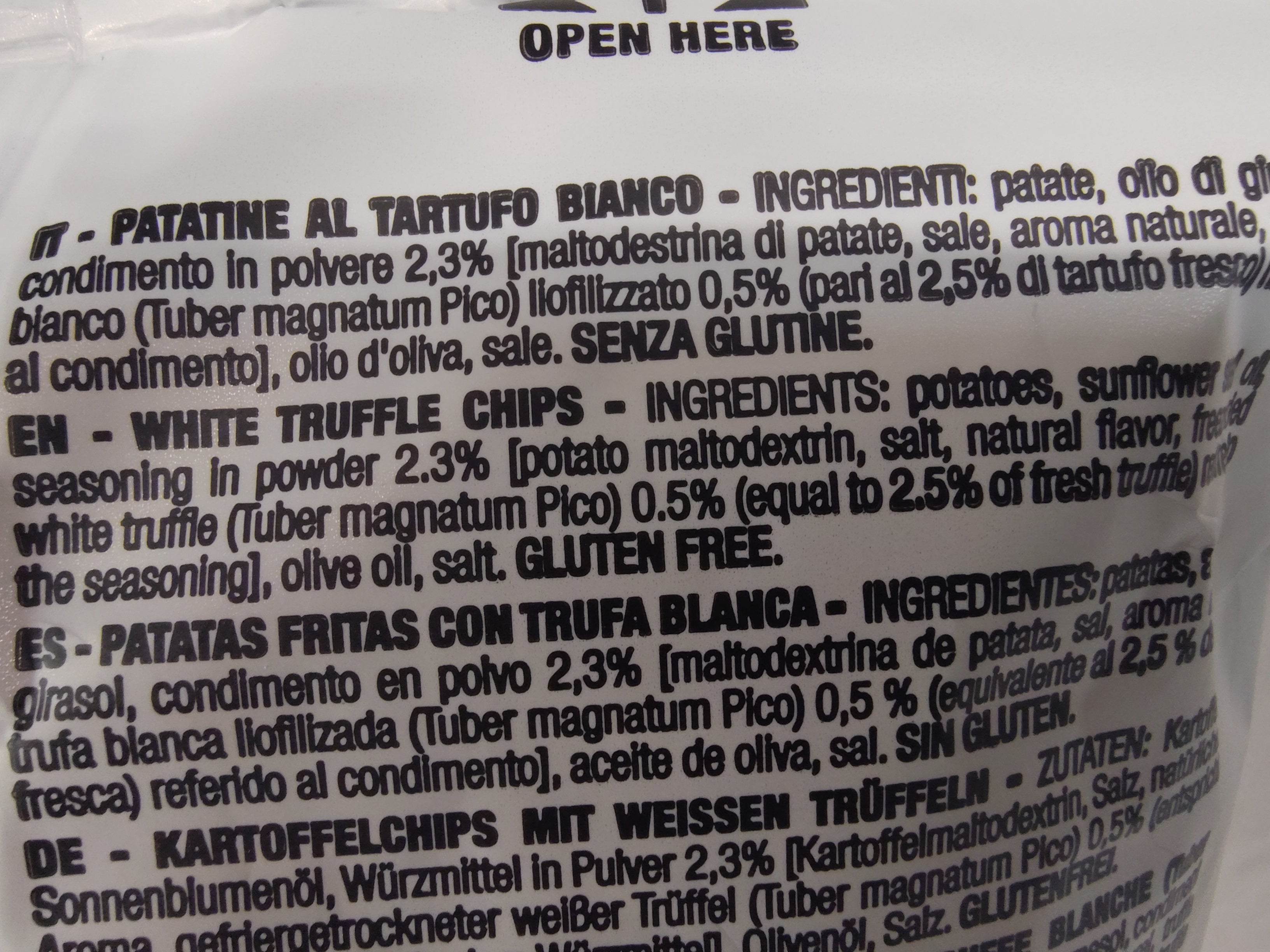 TartufLanghe Patatine Tartufo Truffle Chips