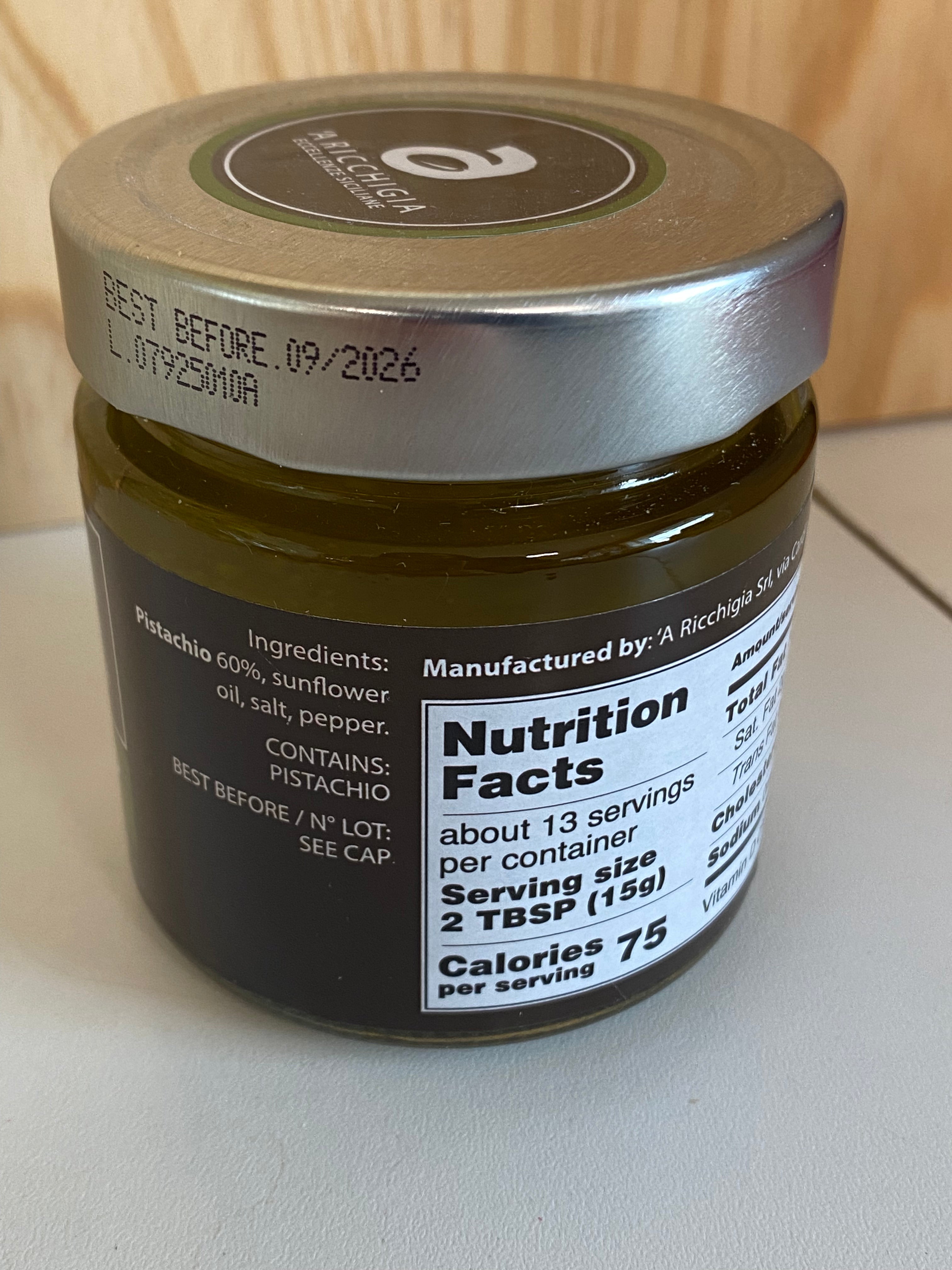 'A Ricchigia Pistachio Pesto 190 g