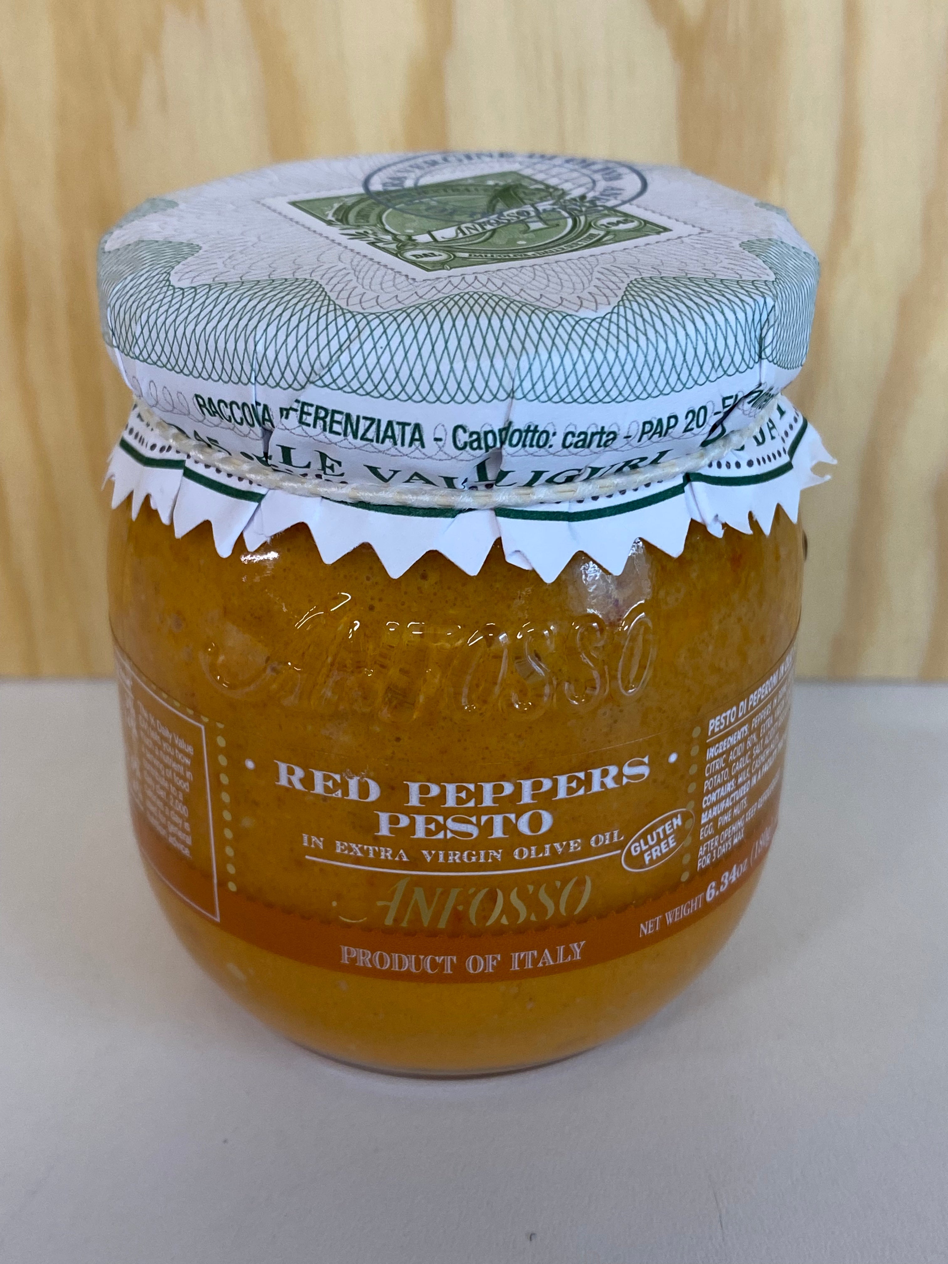 Anfosso Red Peppers Pesto 180 gr