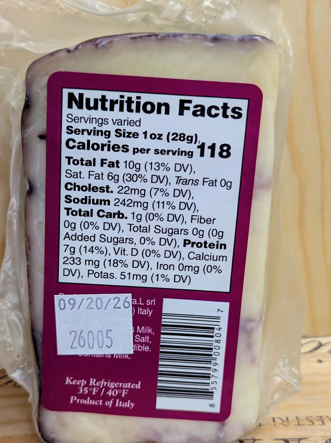 Moliterno Sheep's Milk Cheese with Wine