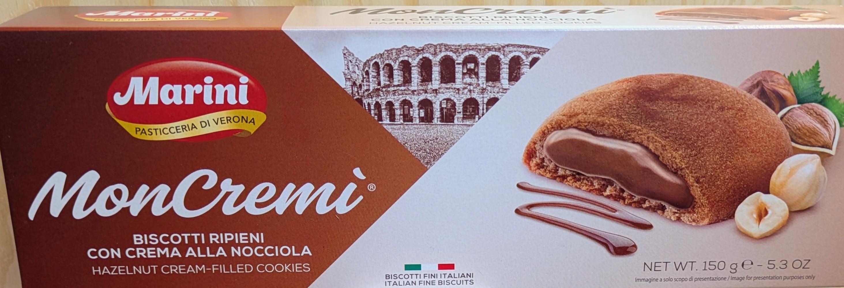 MonCremi Hazelnut and Chocolate Cream-Filled Cookies