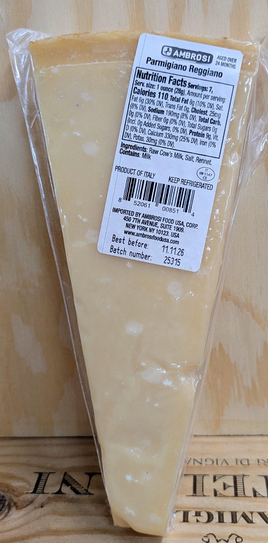 Parmigiano Reggiano Aged 24 mo 7 oz.