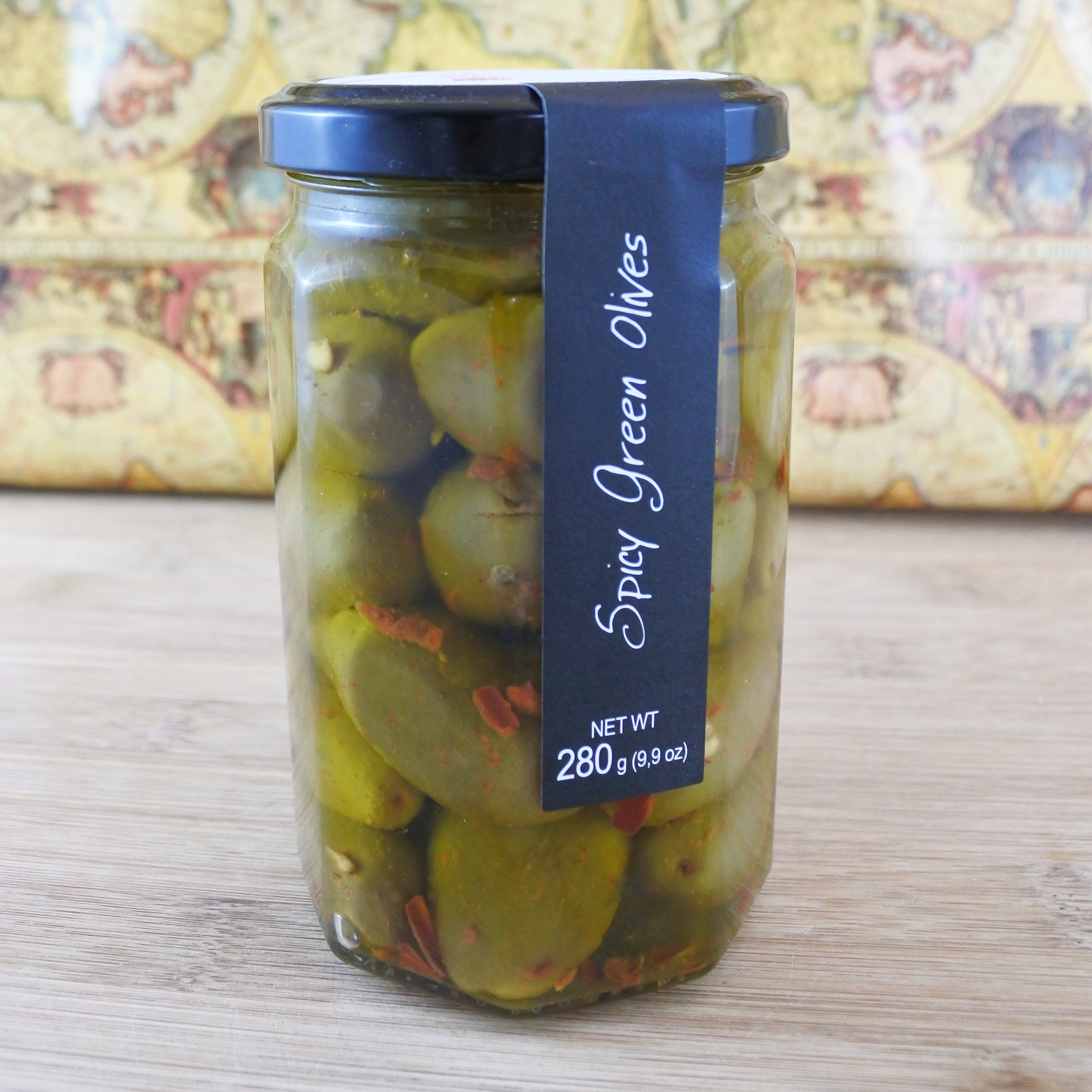 Spicy Green Olives
