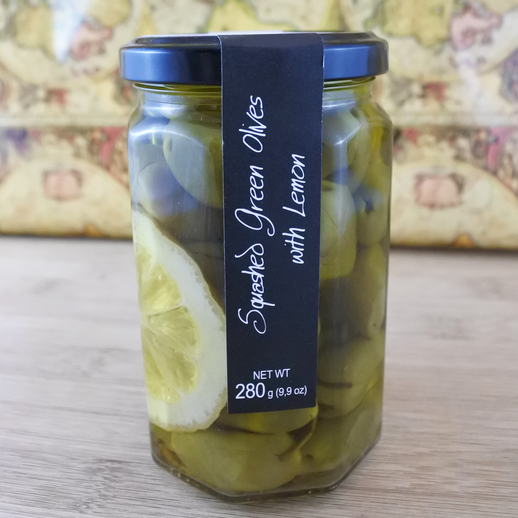 Squashed Green Olives with Lemon