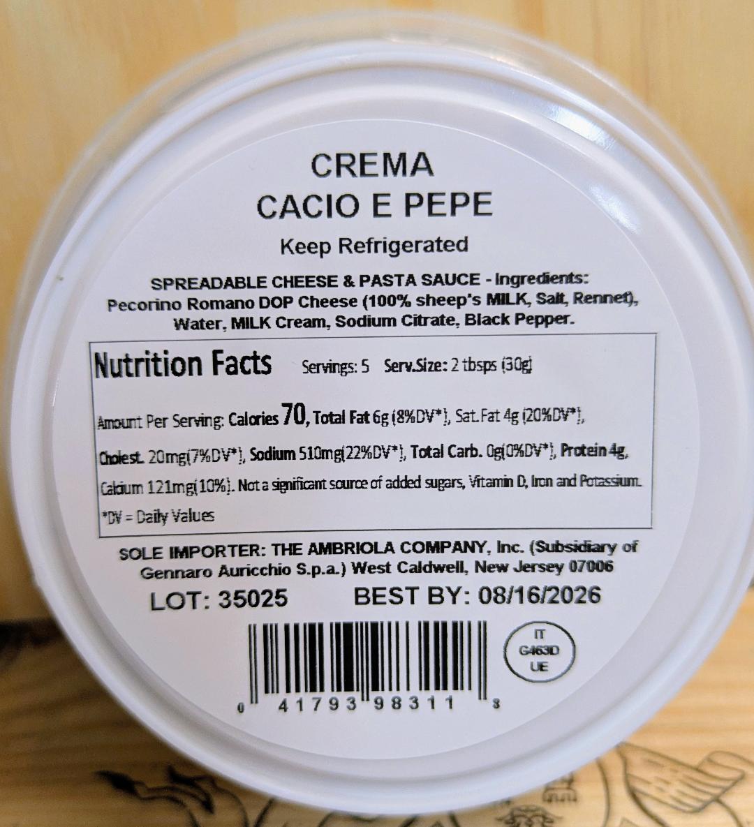 Auricchio Crema di Cacio de Pepe WBC