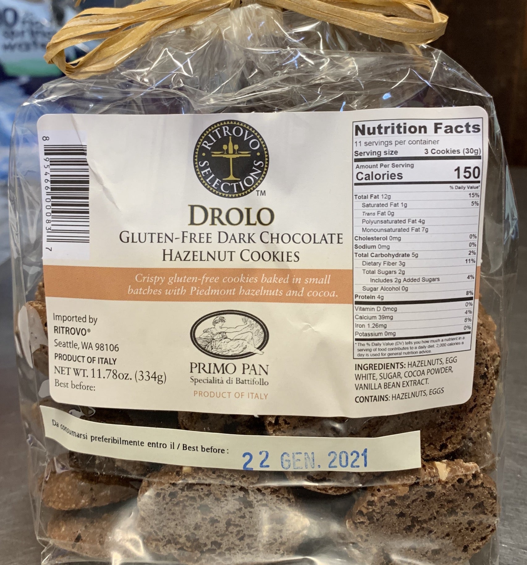 Drolo Chocolate Hazelnut Cookies Gluten Free