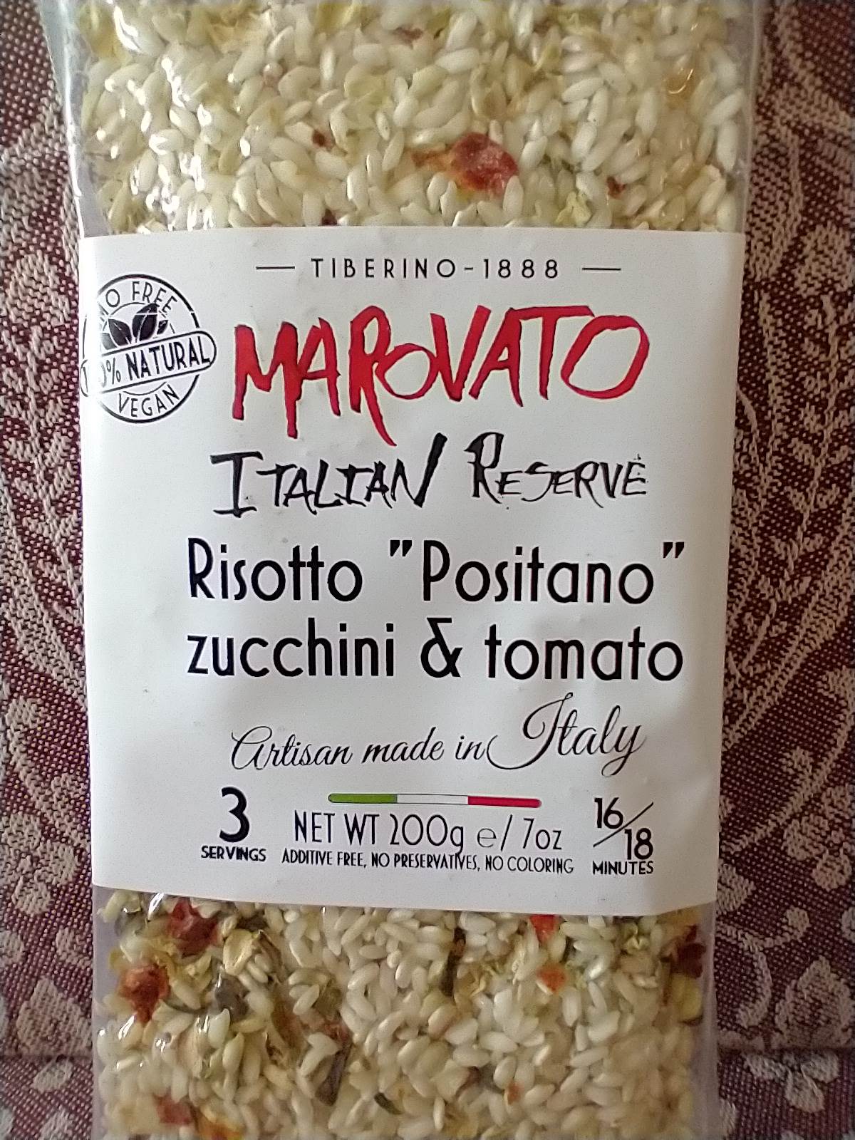 Marovato Risotto with Zucchini and Tomato