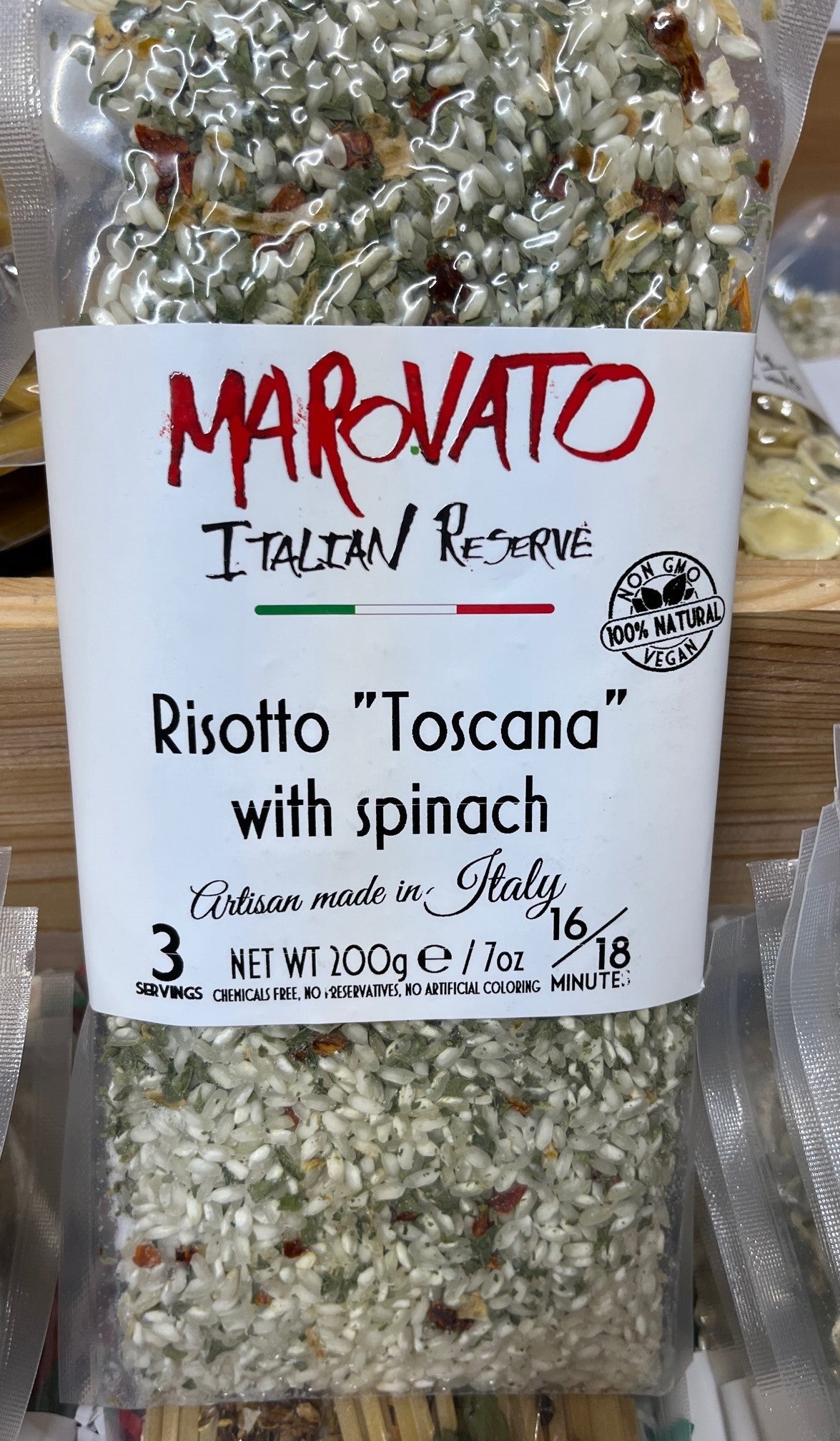 Marovato Risotto with Spinach