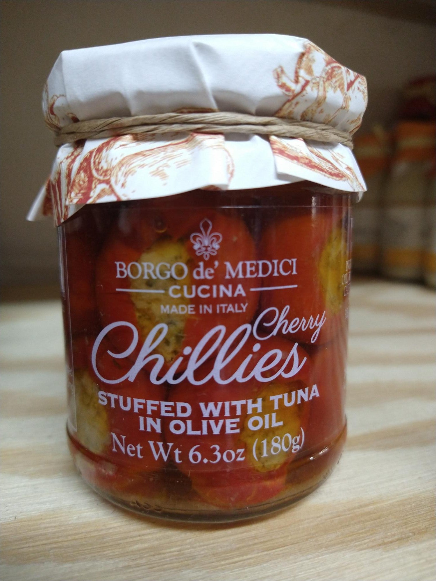 Borgo de' Medici Cherry Chillies Stuffed with Tuna in Olive Oil