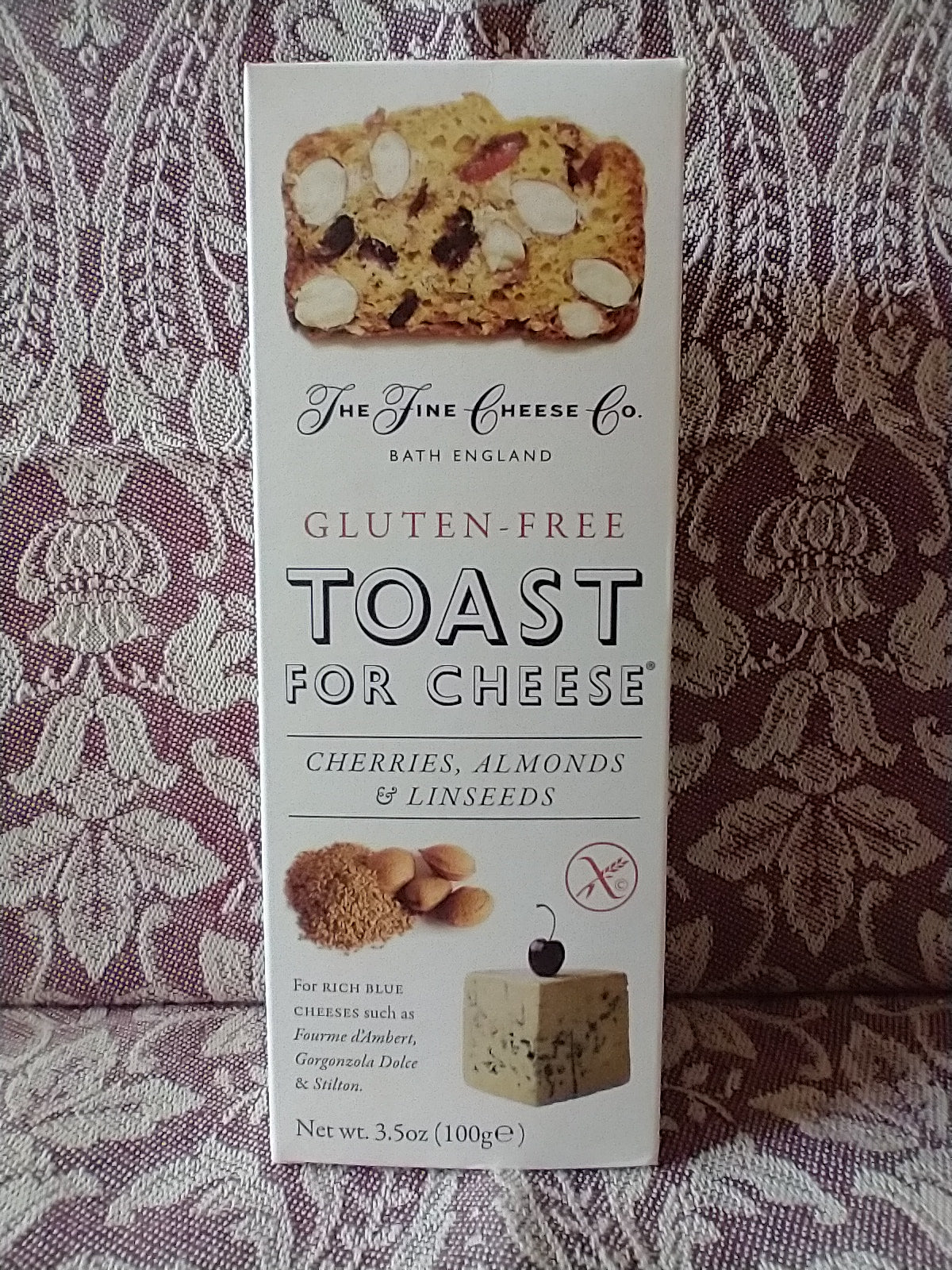 Toasts for Cheeses with Cherries, Almonds, and Linseed