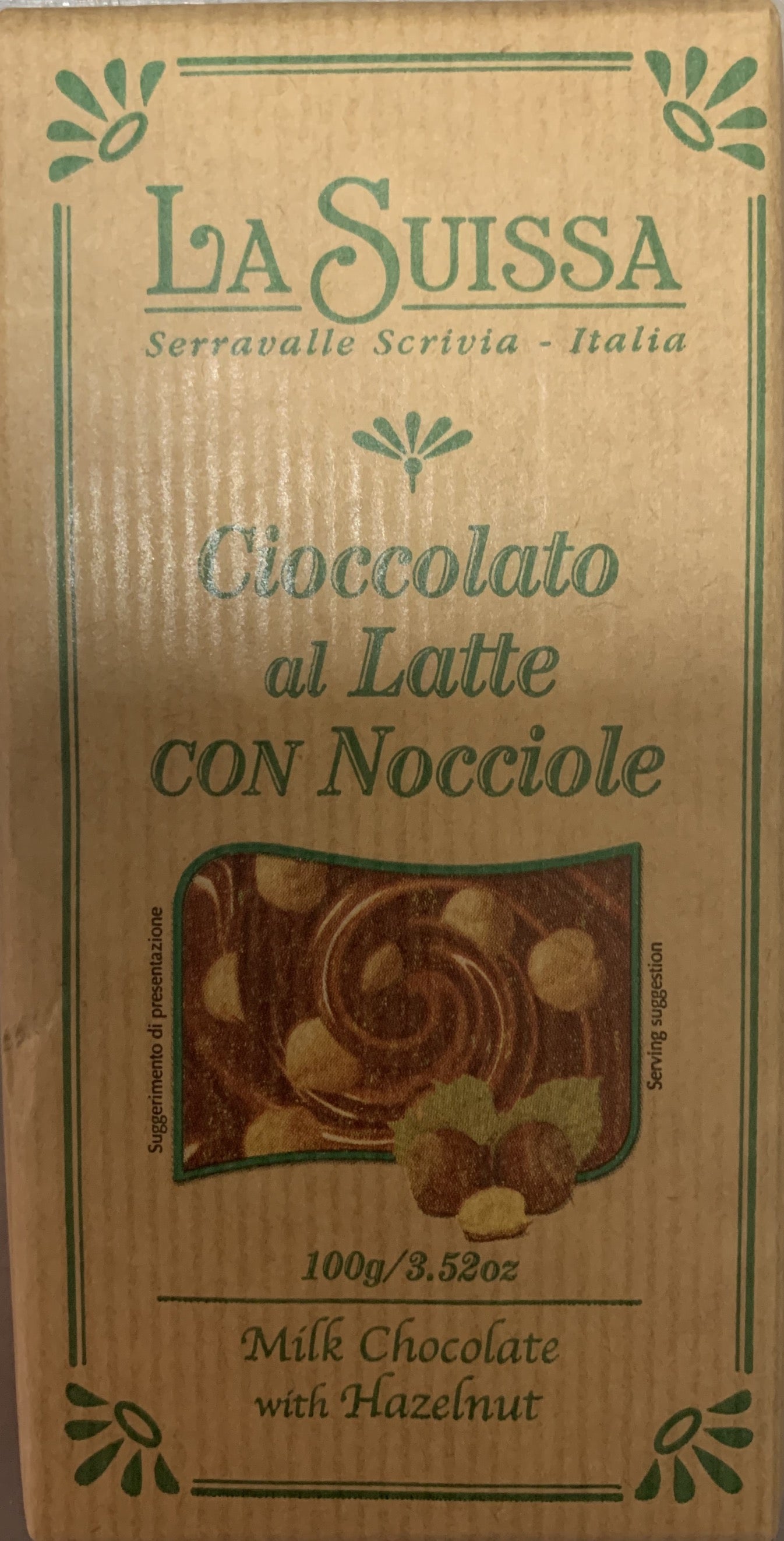 La Suissa Milk Chocolate Hazelnut Bar