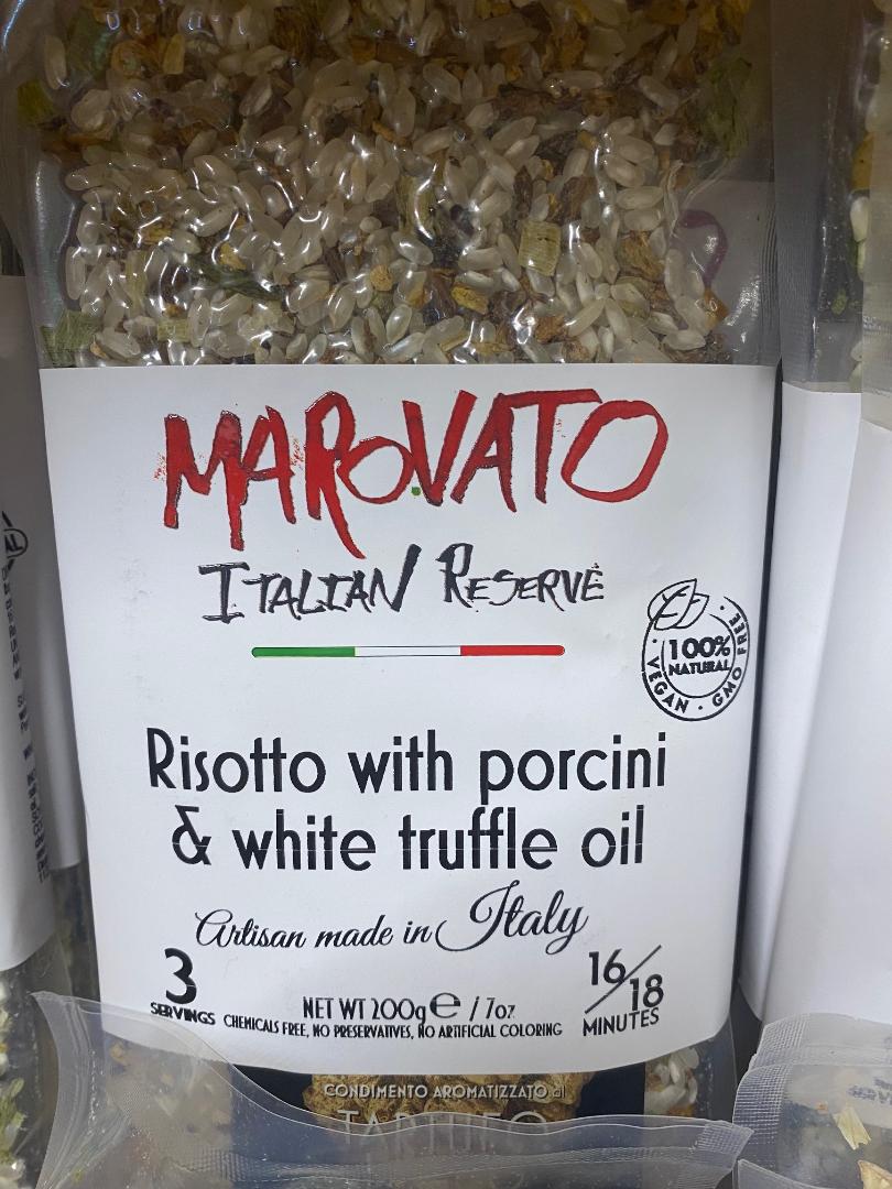 Marovato Risotto with Porcini and Truffle Oil
