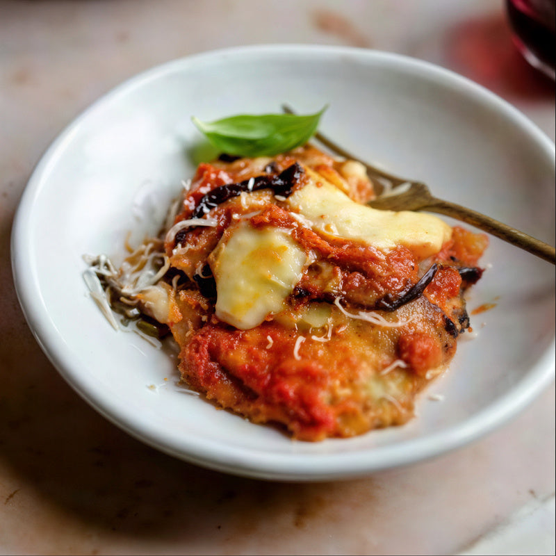 Eggplant Parmigiana for 1