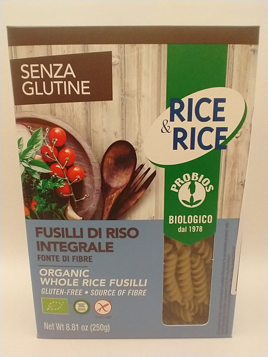 Senza Glutine Organic Whole Rice Fusilli Gluten Free