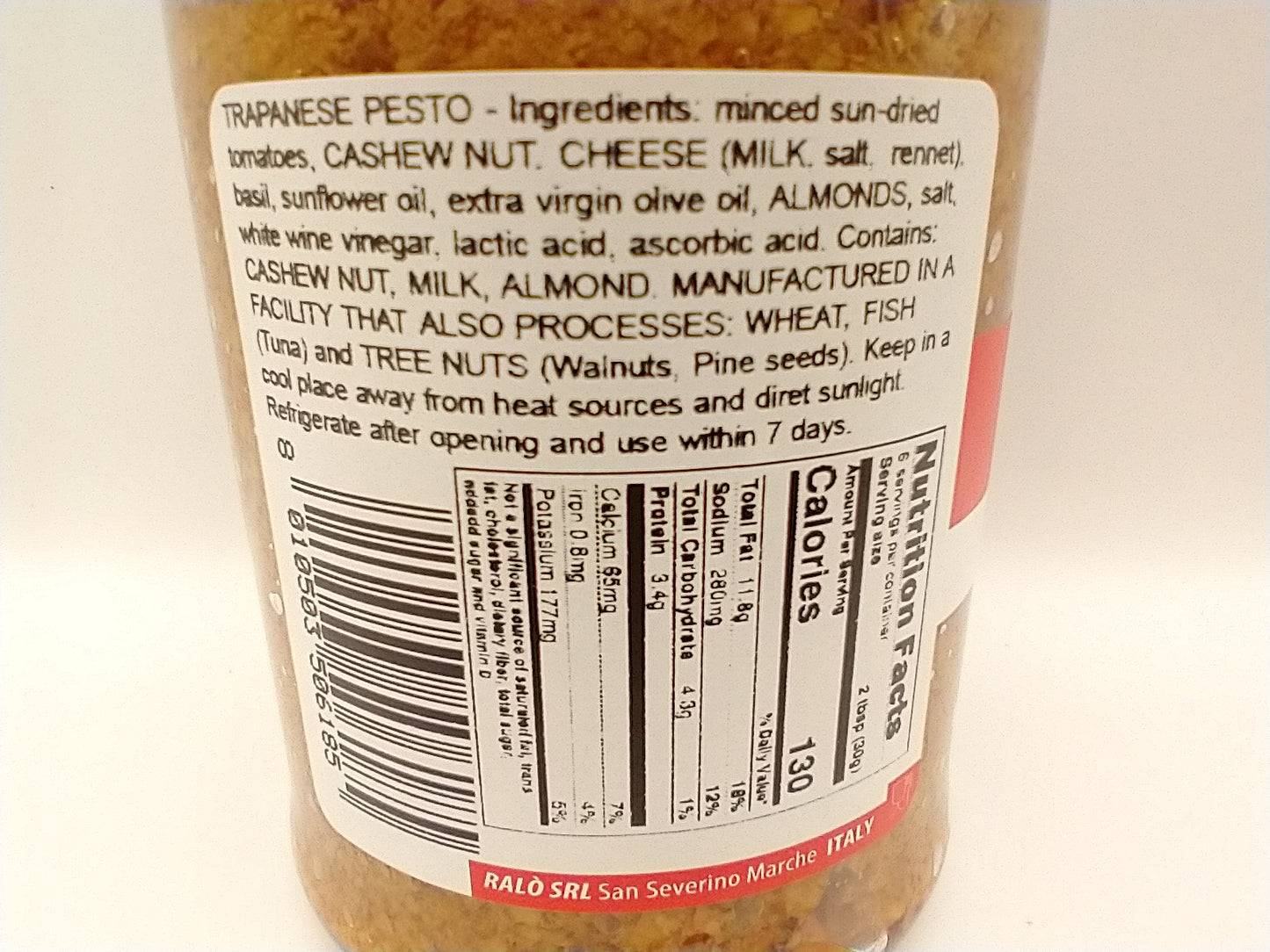 Castellino Trapanese Pesto Sauce with Tomato & Almonds