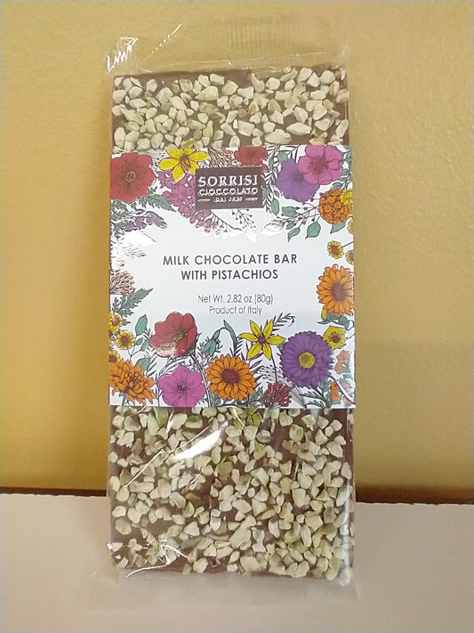 Boella Milk Chocolate Pistachio Bar